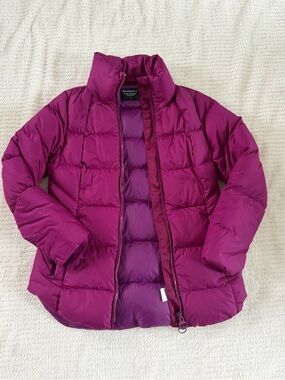 Athleta Fuchsia Down Puffer Jacket